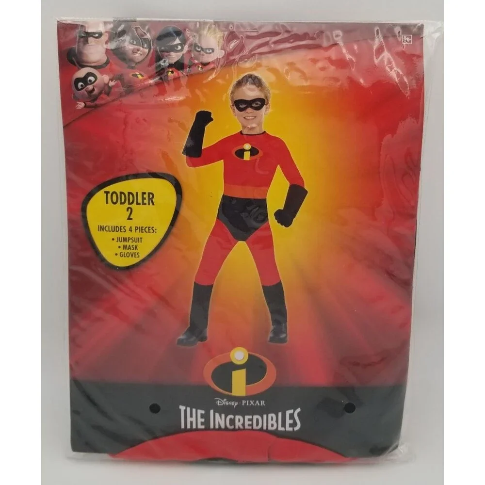 Disney Pixar The Incredibles Dash Toddler 2 Halloween Costume Jumpsuit Brand New